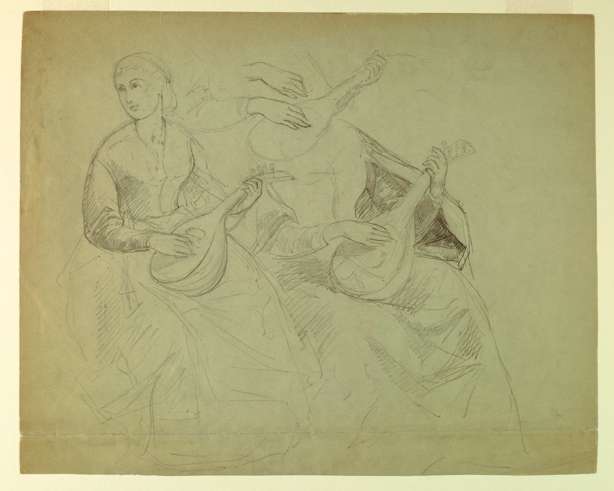 Tekening, Studie voor "Titiaan Tonen, 1871-72 door Daniel Huntington
