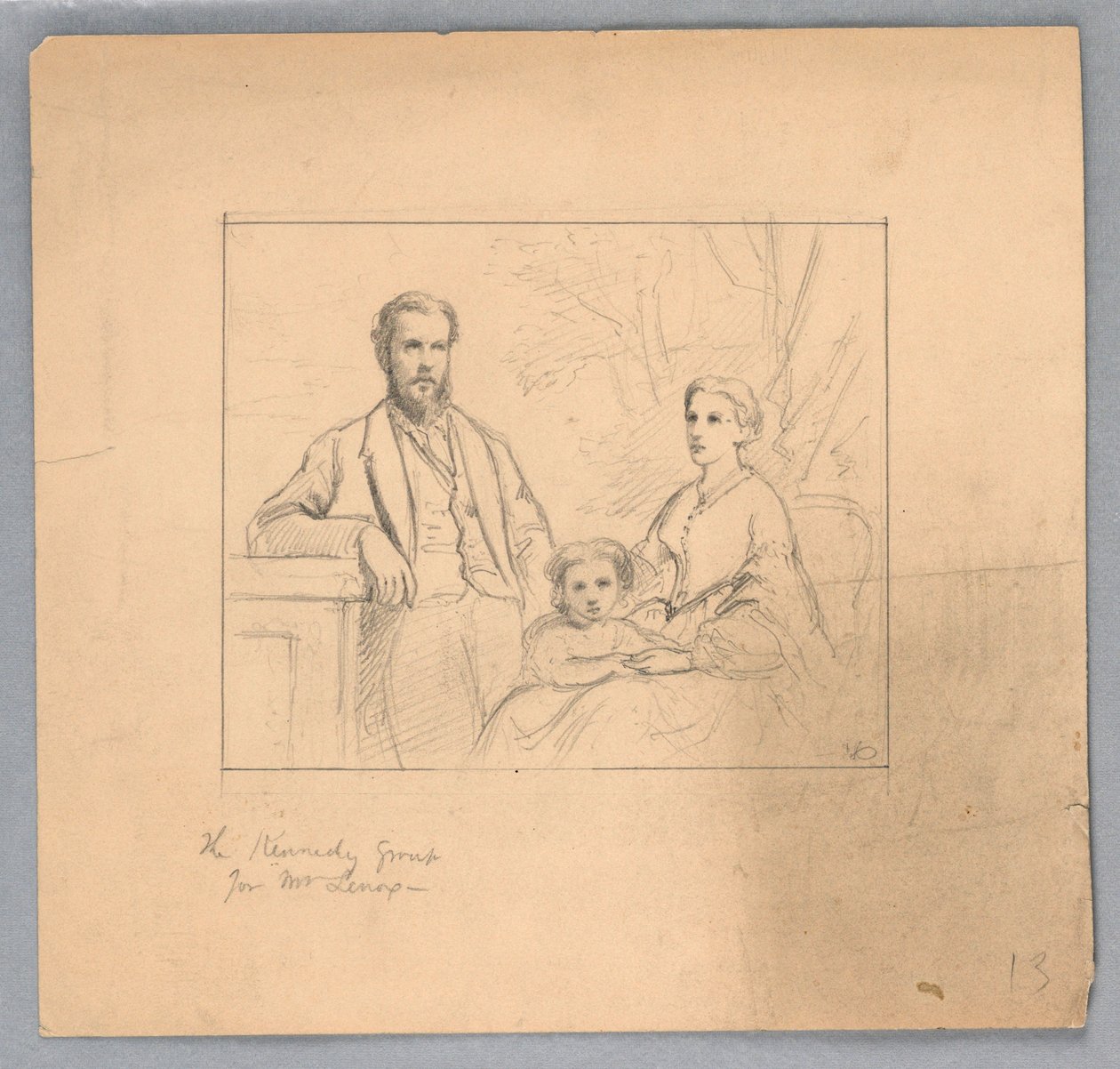 Tekening, Studie voor "Titiaan Tonen, 1872 door Daniel Huntington