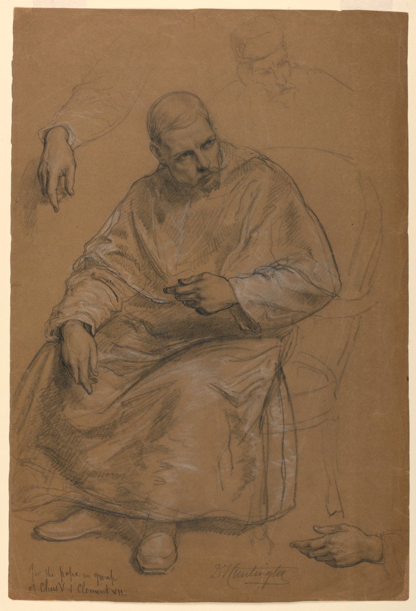 Tekening, Studie voor "Titiaan Tonen, 1872 door Daniel Huntington