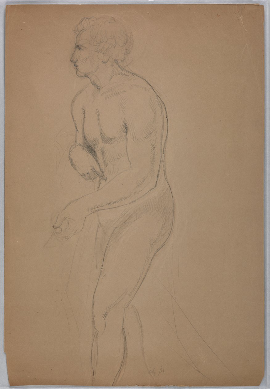 Tekening, Studie voor "Tribuutgeld", juli 1852 door Daniel Huntington
