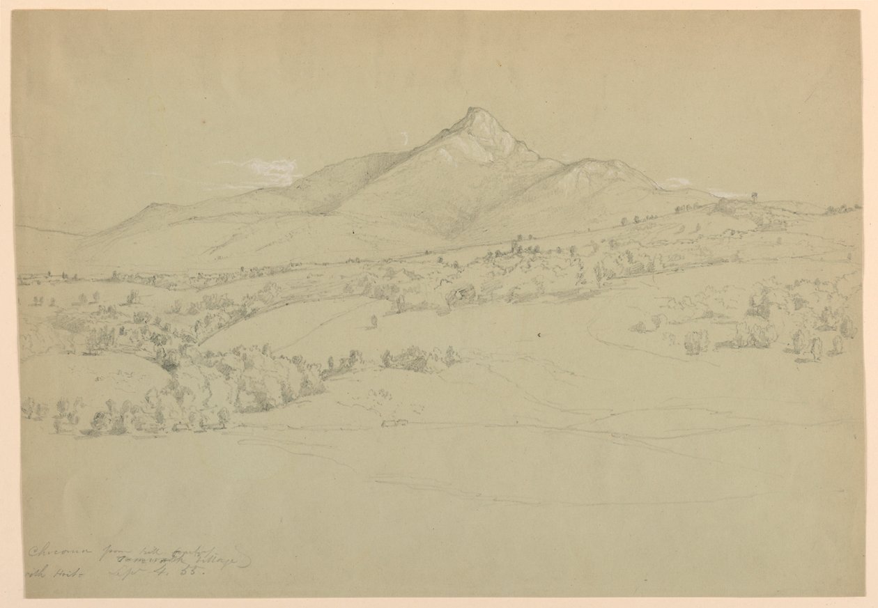 Mount Chocorua vanaf Heuvel nabij Tamworth Village door Daniel Huntington