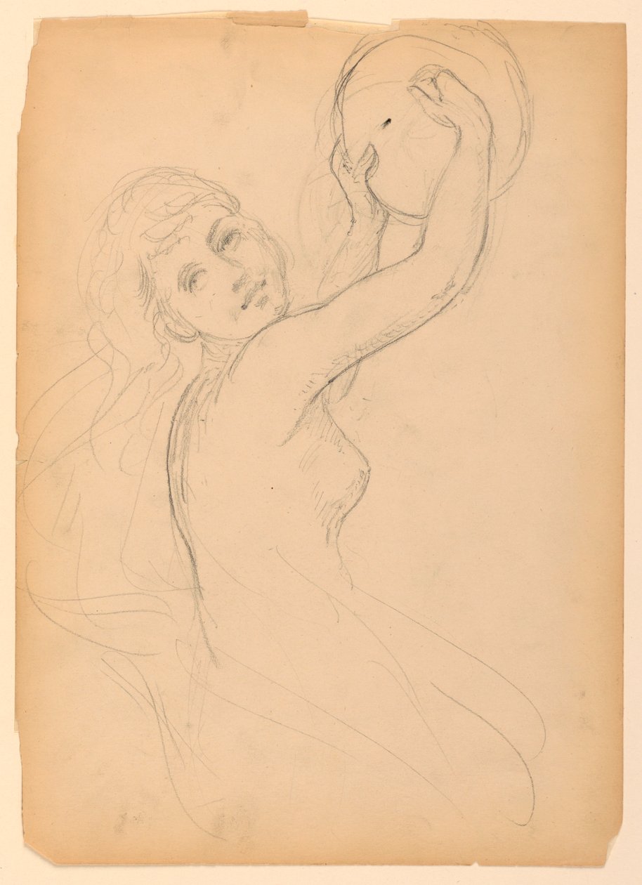 Schets voor een Bacchante door Daniel Huntington