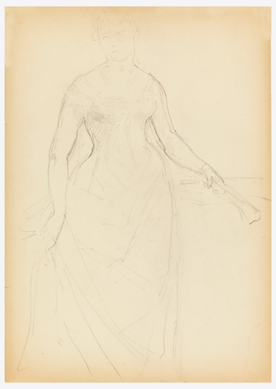 Schets voor een Portret van Bella Worsham door Daniel Huntington