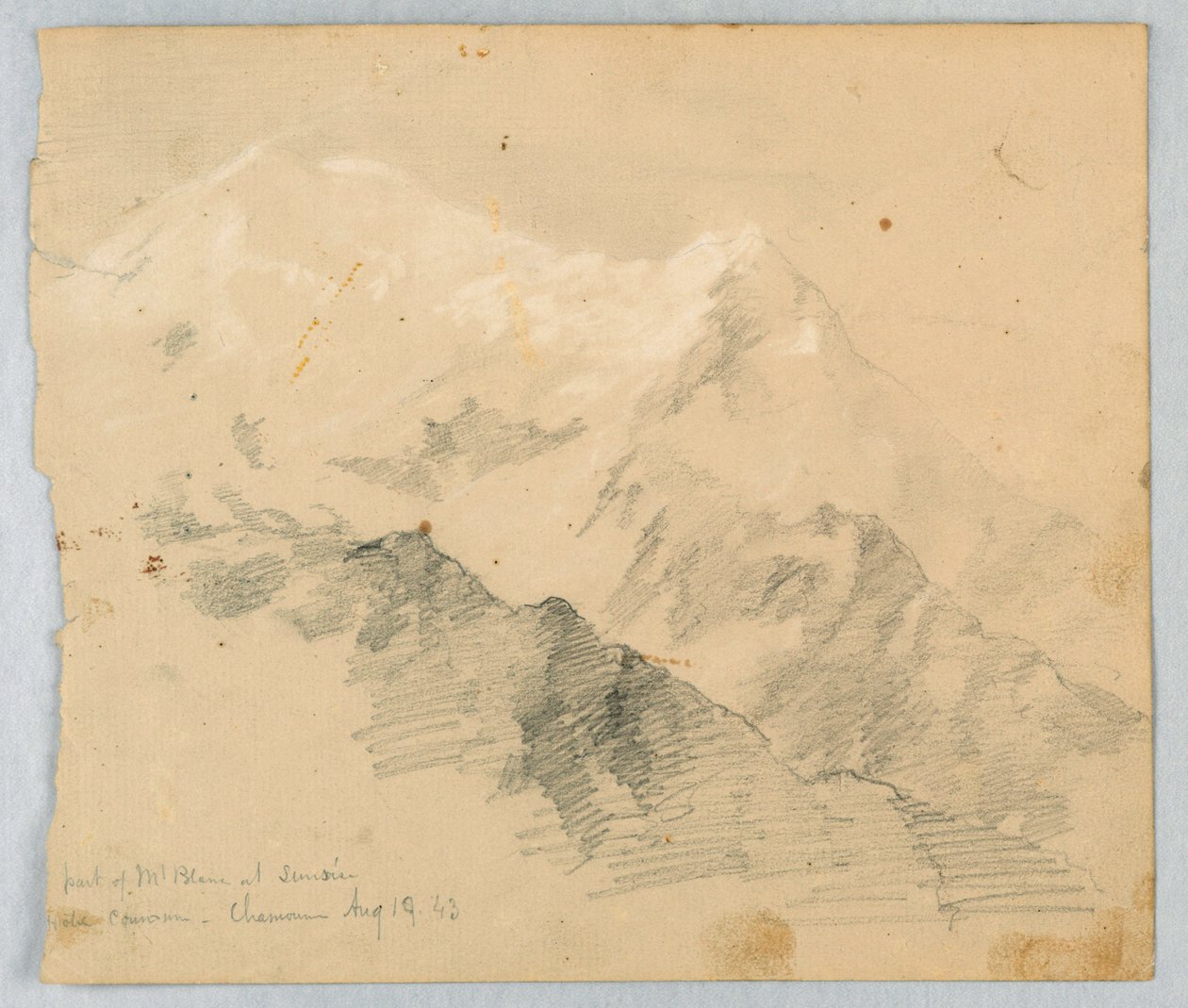 Schets van de Mont Blanc bij Zonsopgang door Daniel Huntington