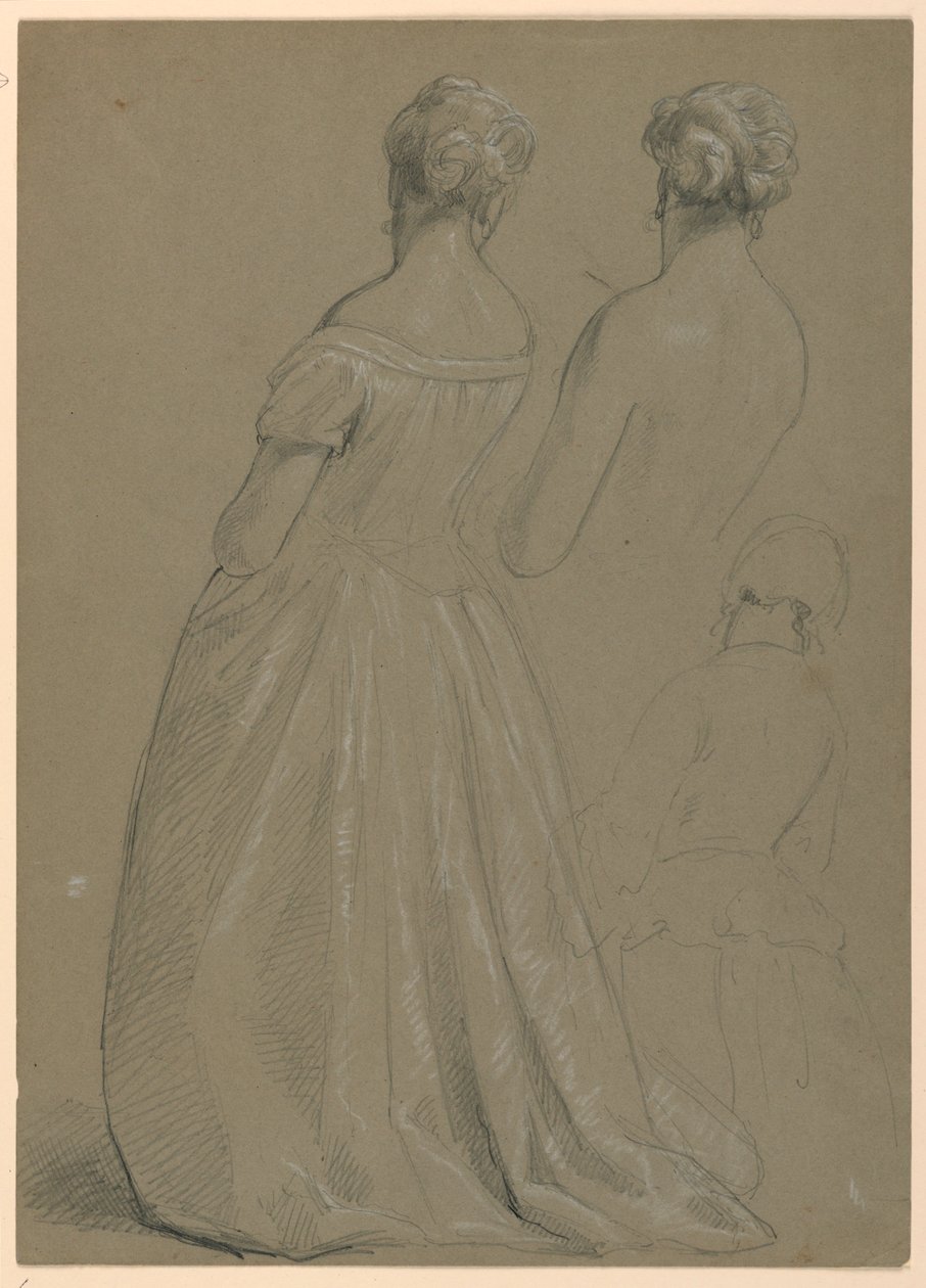 Studies van staande vrouw voor "The Republican Court" (Lady Washington