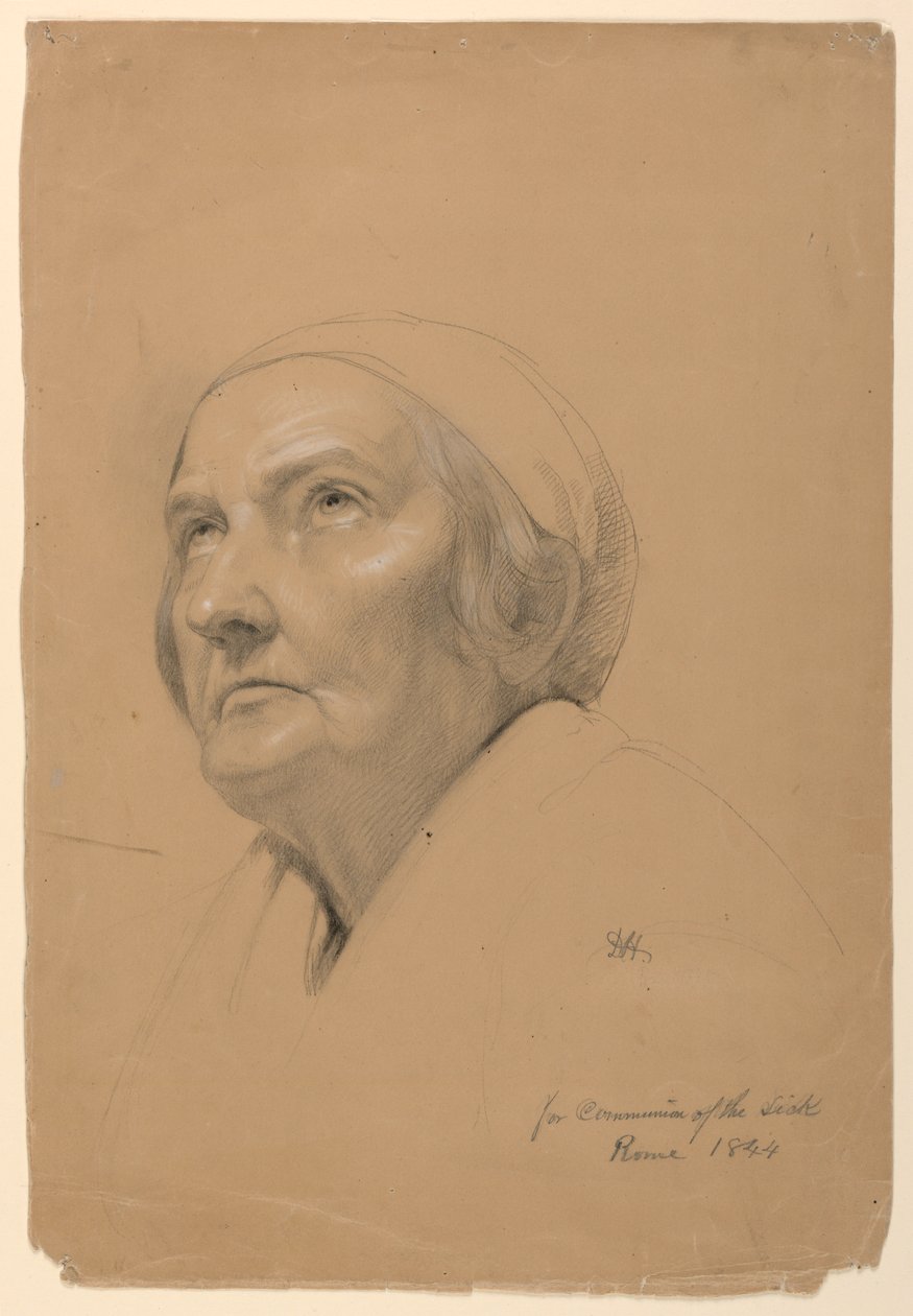 Studie voor "Communie van de Zieken" door Daniel Huntington