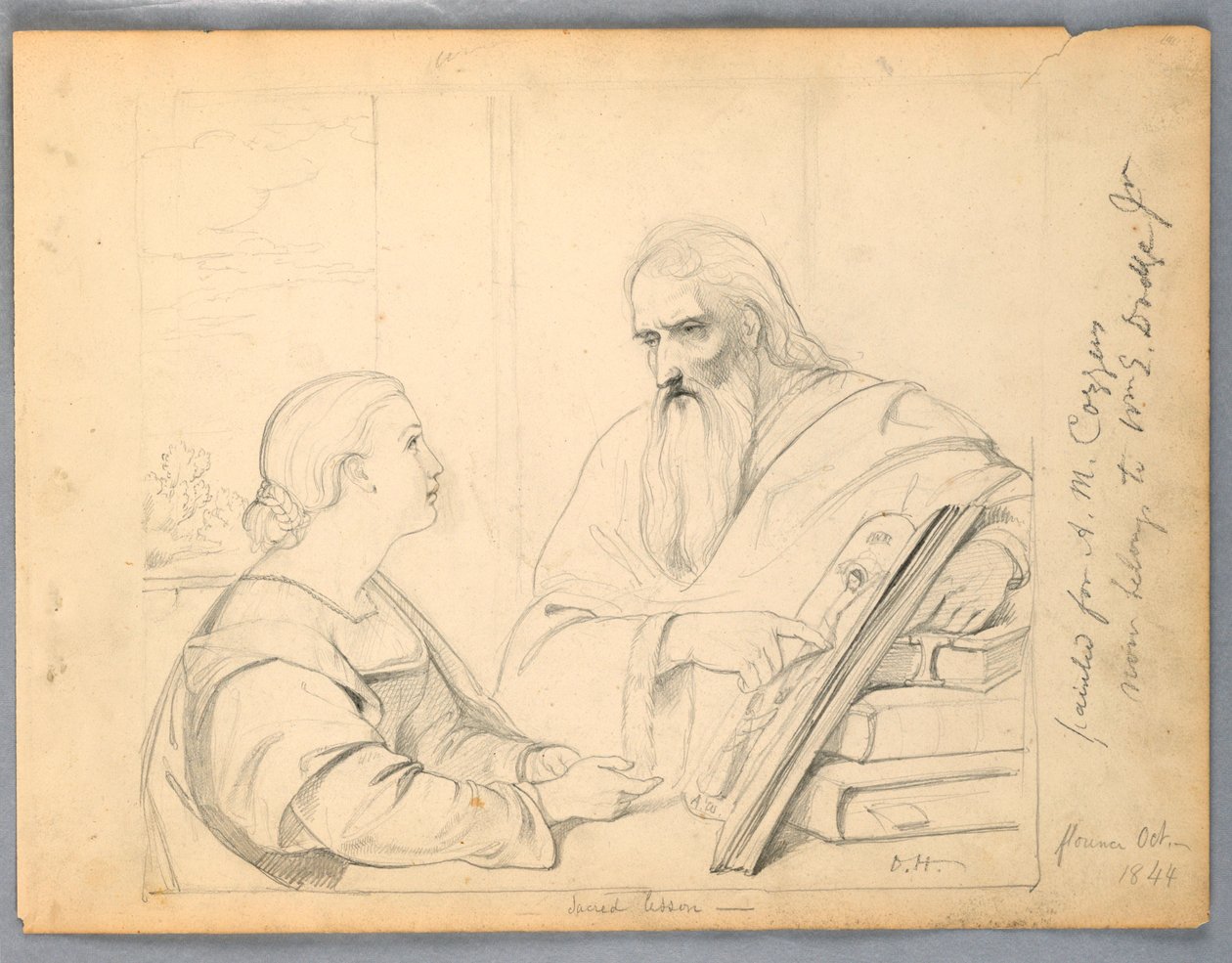 Studie voor "Heilige Les" door Daniel Huntington