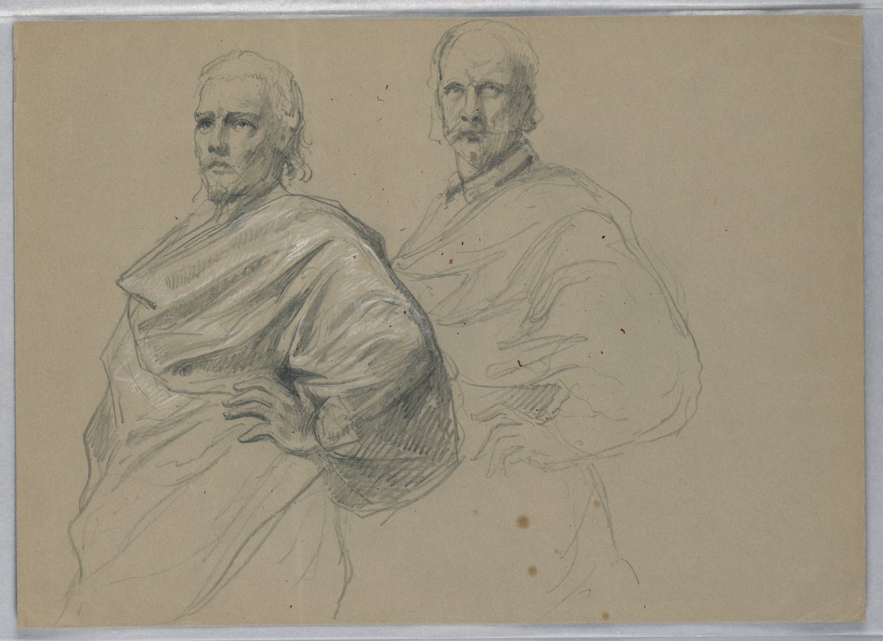 Studie voor "Titian Showing" door Daniel Huntington