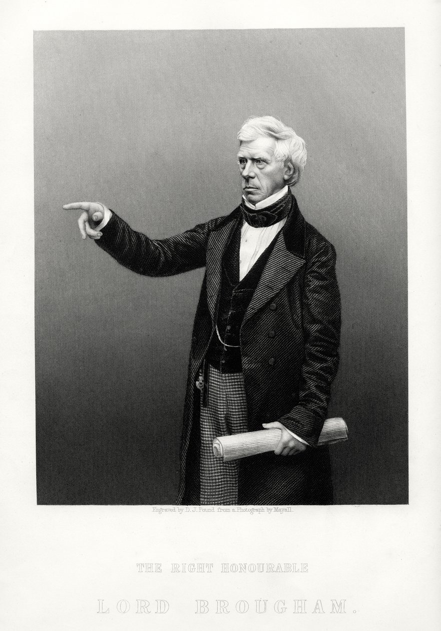 De Hooggeachte Henry Brougham, Lord High Chancellor van Groot-Brittannië, ca. 1880 door Daniel John Pound