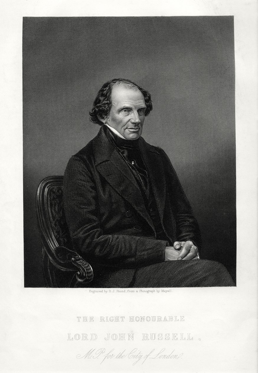 De zeer eerbiedwaardige John Russell, 1e graaf Russell, Britse liberale staatsman, ca. 1880 door Daniel John Pound