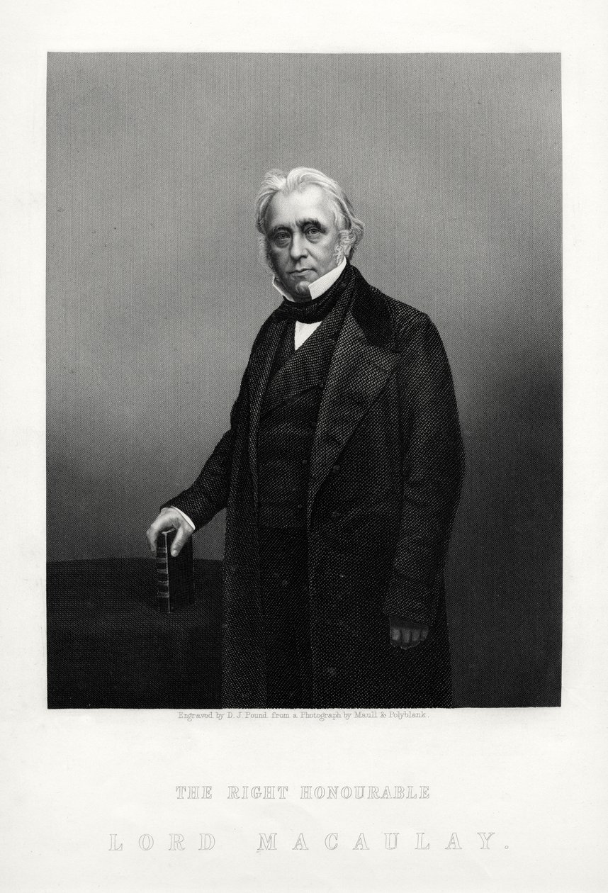 Thomas Babington Macaulay, Britse dichter, historicus en Whig-politicus, c1880 door Daniel John Pound