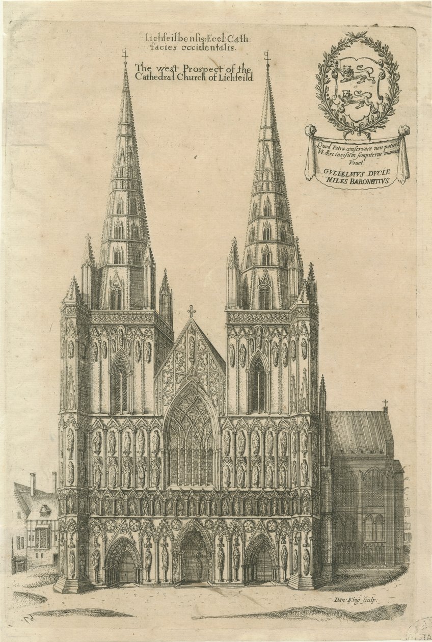 Lichfield Kathedraal - Westgevel door Daniel King
