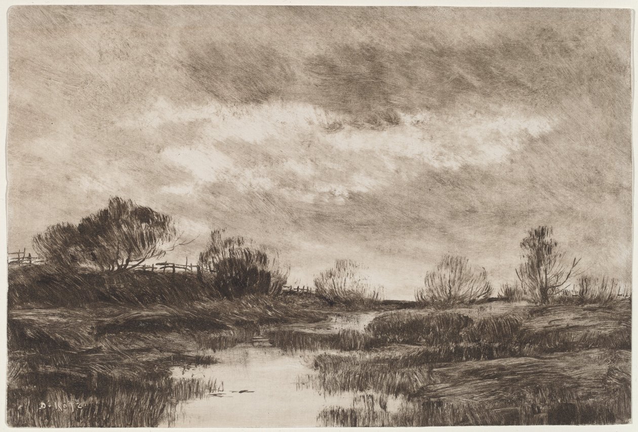 Een Pastoraal Landschap met een Stroom door Daniel Kotz