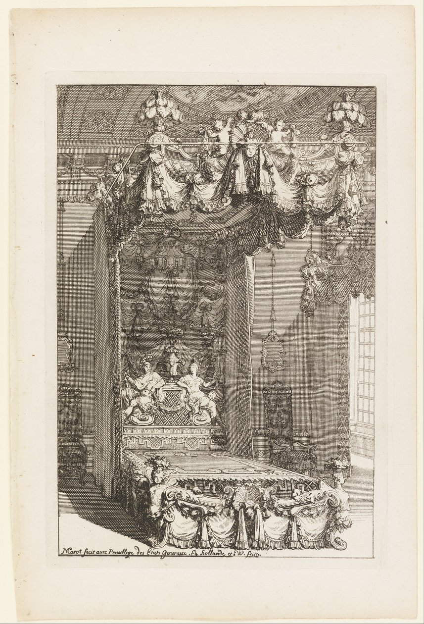 Ontwerp voor een Staatslaapkamer, uit Tweede Livre d