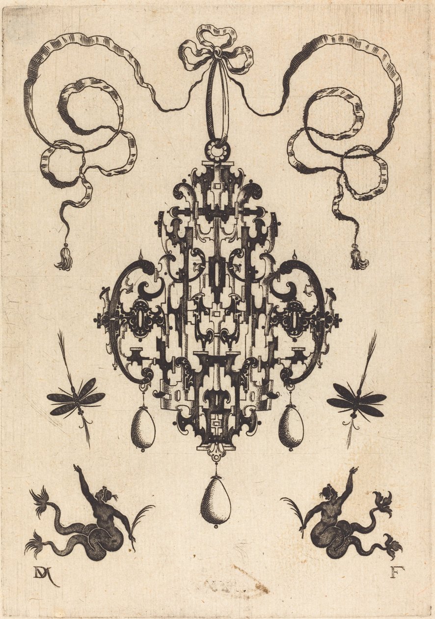 Groot Hanger, Linksonder en Rechts Twee Zeedieren door Daniel Mignot