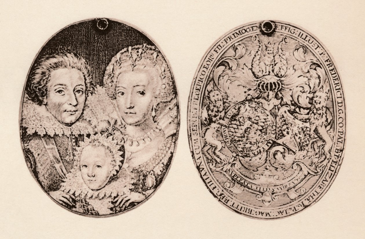 Frederik van Bohemen, Elizabeth Stuart en hun zoon, Frederik Hendrik door Daniel Mytens