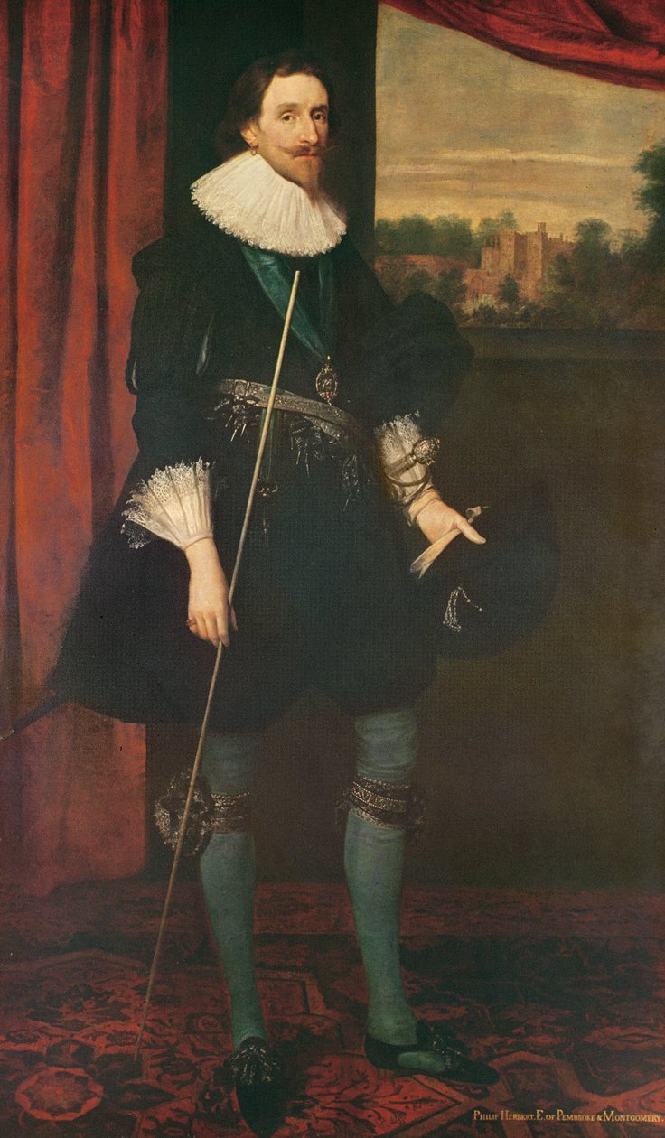Philip, 4e Graaf van Pembroke door Daniel Mytens