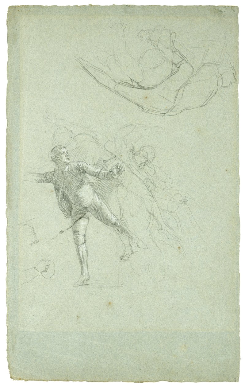 Studie voor Het Beleg van Gibraltar (Studie voor een figuur op een kanon in de sloep), 1785-1786 door Daniel Mytens
