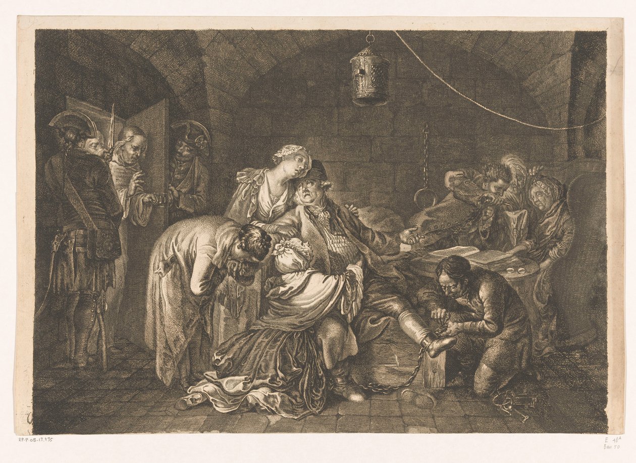Afscheid van Jean Calas in de gevangenis door Daniel Nikolaus Chodowiecki