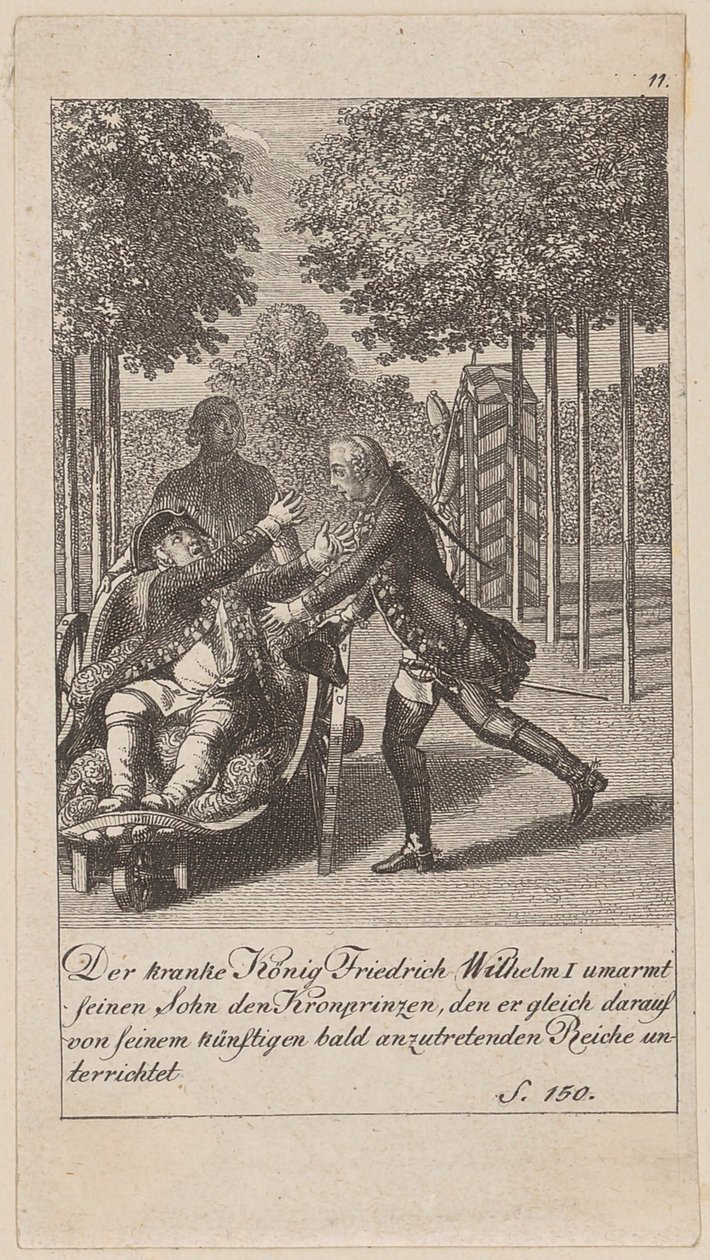 Blad 11 van de reeks „Geschiedenis van Brandenburg“ door Daniel Nikolaus Chodowiecki