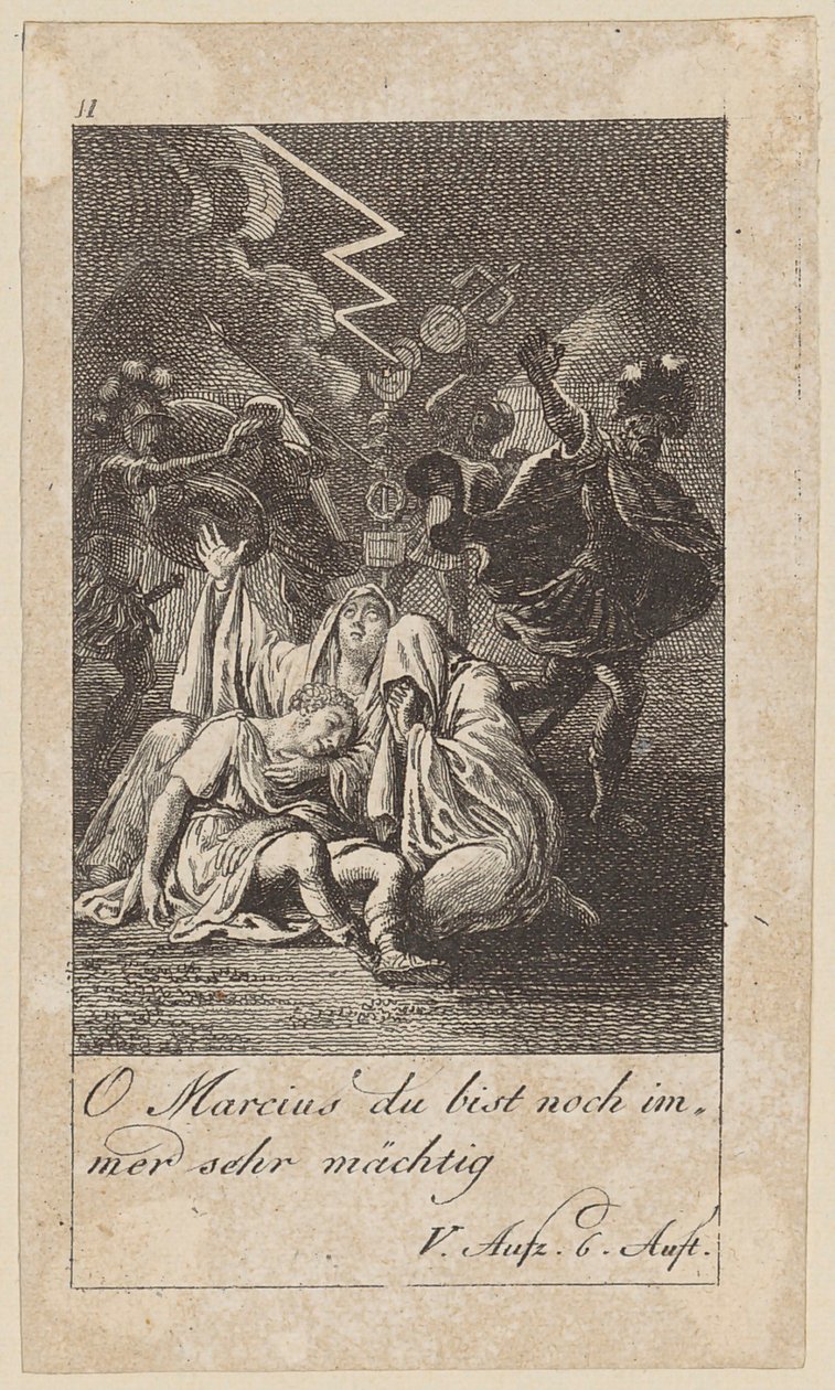 Plaat 11 bij Shakespeares „Coriolanus“ door Daniel Nikolaus Chodowiecki