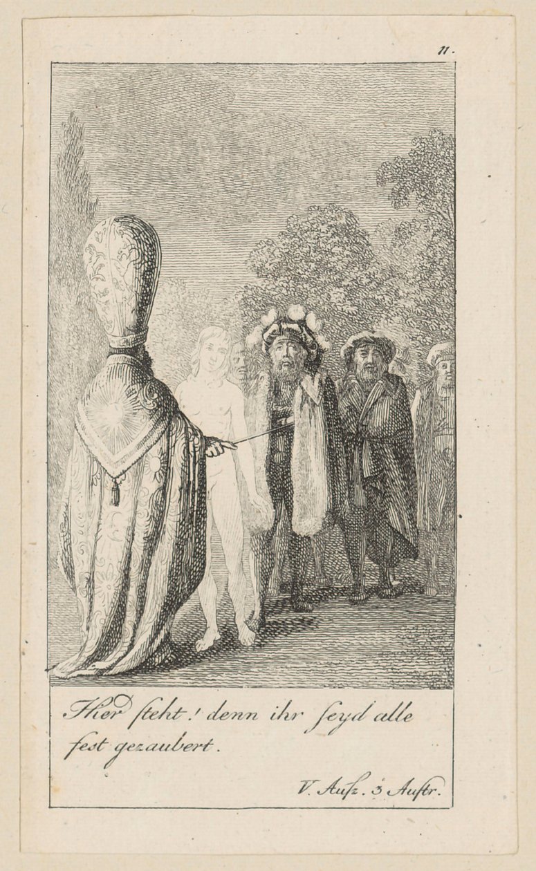 Blad 11 bij Shakespeares "De storm" door Daniel Nikolaus Chodowiecki