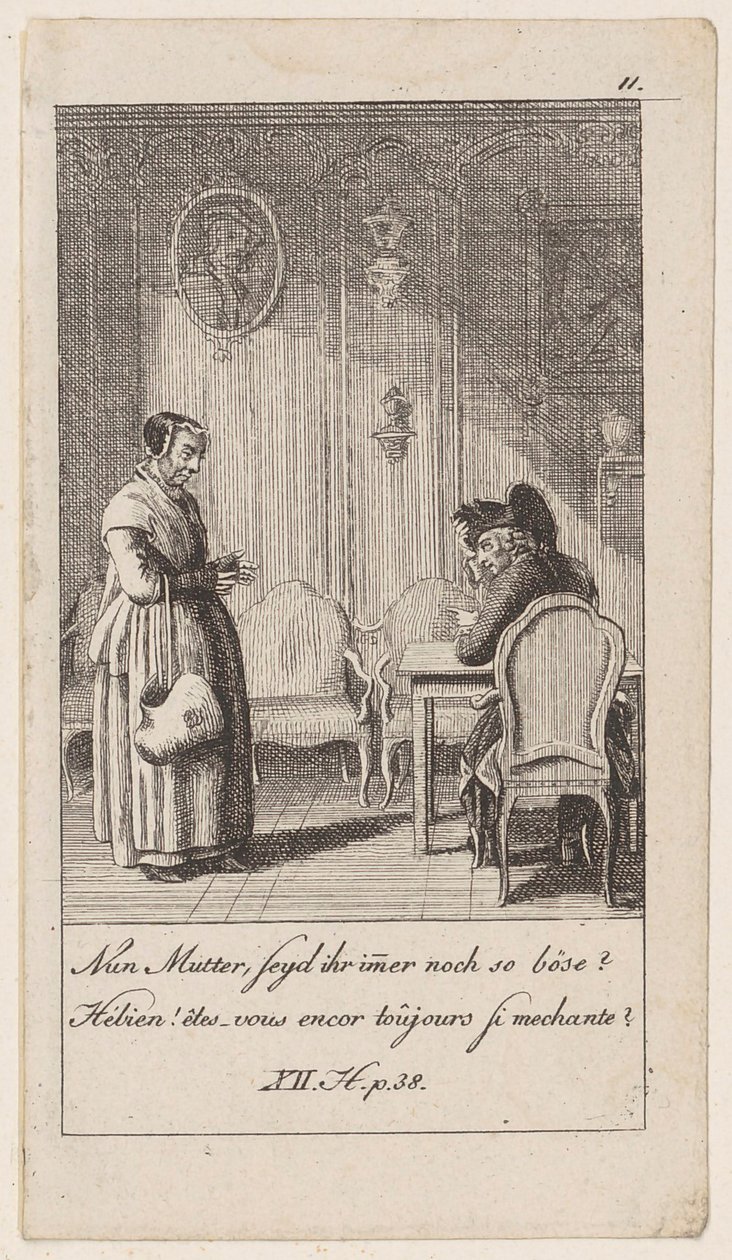 Blad 11 bij „Anekdotes en karaktertrekken van Frederik II, koning van Pruisen” door Daniel Nikolaus Chodowiecki