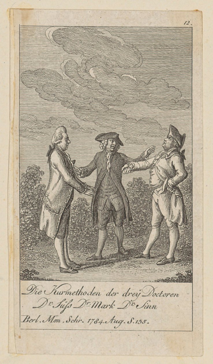 Blad 12 uit de reeks "Modezotheden" door Daniel Nikolaus Chodowiecki