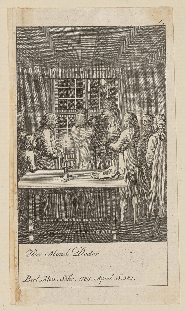 Blad 2 uit de serie "Modezotheden" door Daniel Nikolaus Chodowiecki