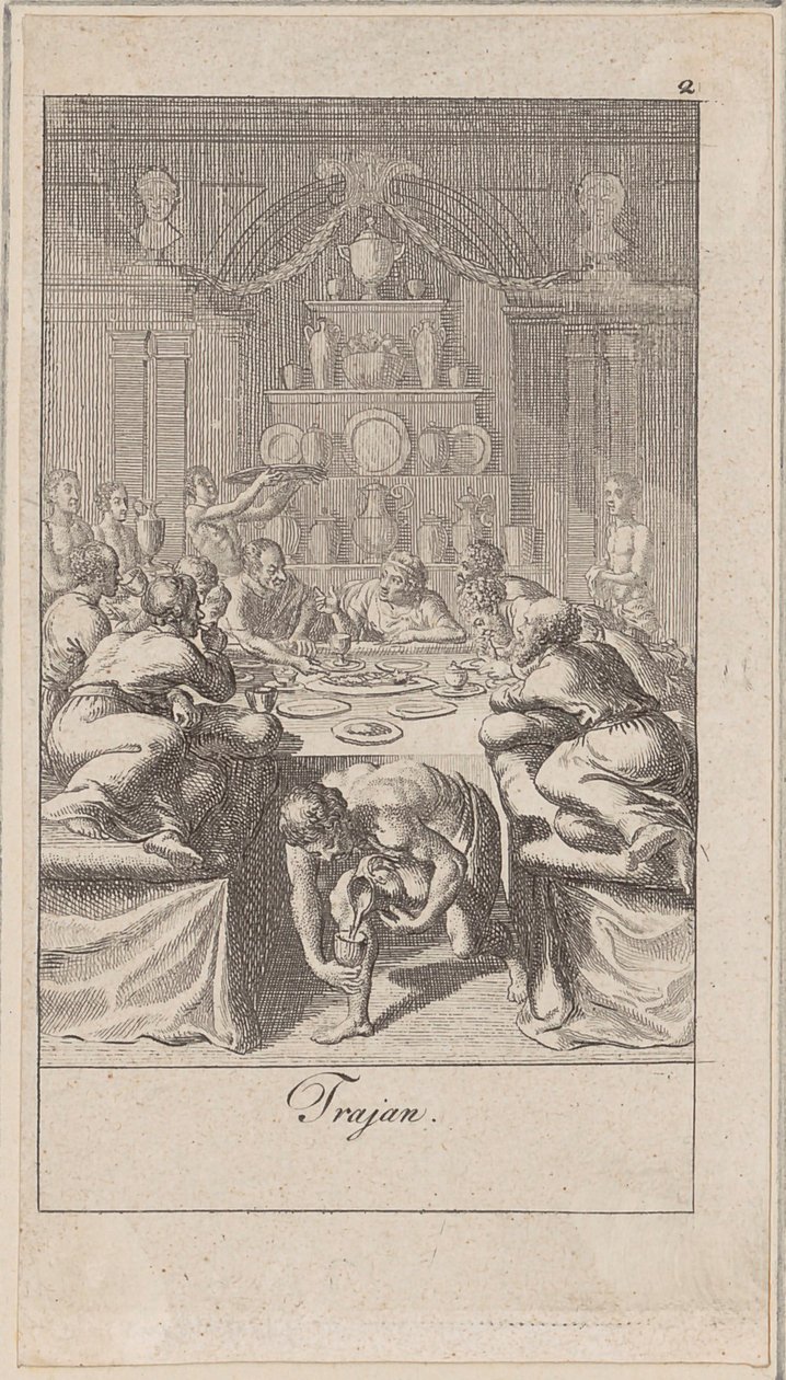 Blad 2 bij „Oude, middeleeuwse en moderne geschiedenis“ door Daniel Nikolaus Chodowiecki