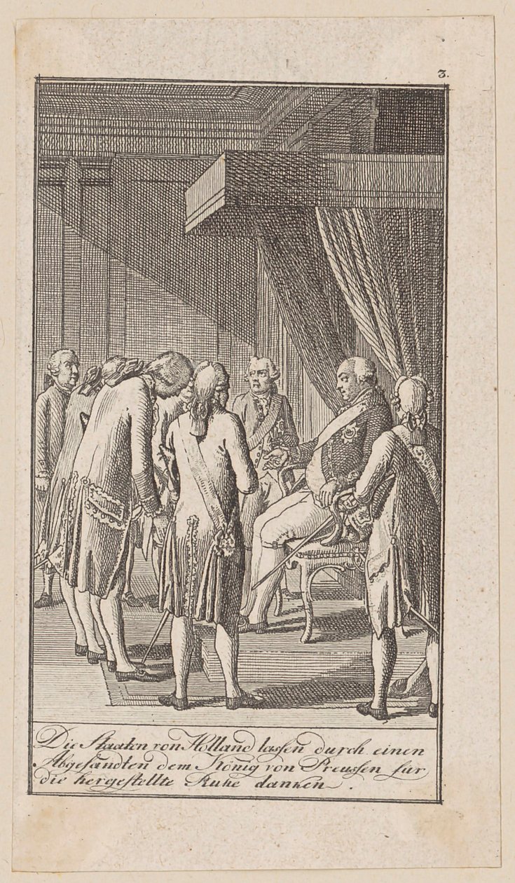 Blad 3 uit ‘Voorstellingen uit de moderne geschiedenis’ door Daniel Nikolaus Chodowiecki