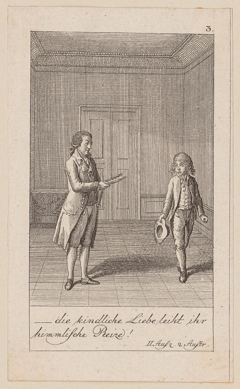 Blad 3 bij „De indianen in Engeland“ van Aug. von Kotzebue door Daniel Nikolaus Chodowiecki