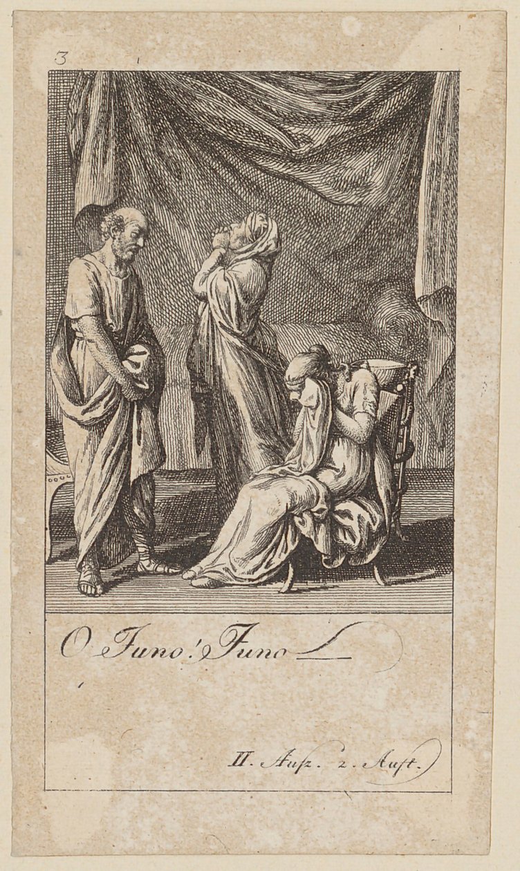 Blad 3 bij Shakespeares "Coriolanus" door Daniel Nikolaus Chodowiecki