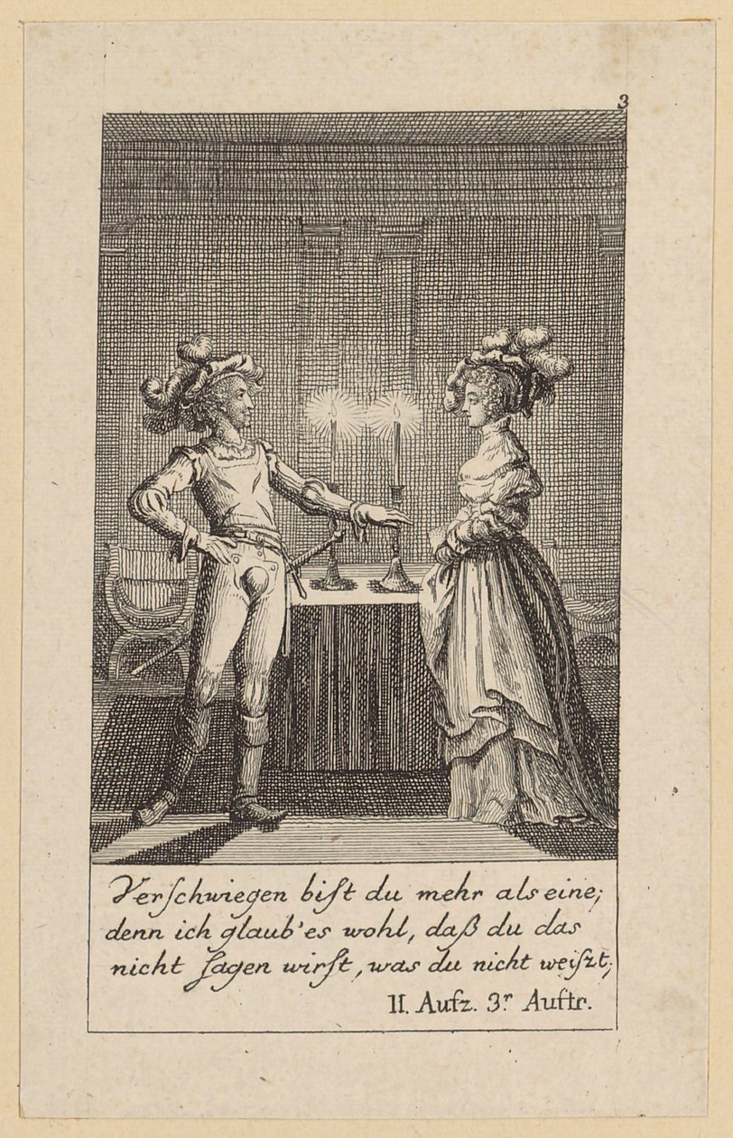 Blad 3 bij Shakespeares «Koning Hendrik de Vierde» door Daniel Nikolaus Chodowiecki