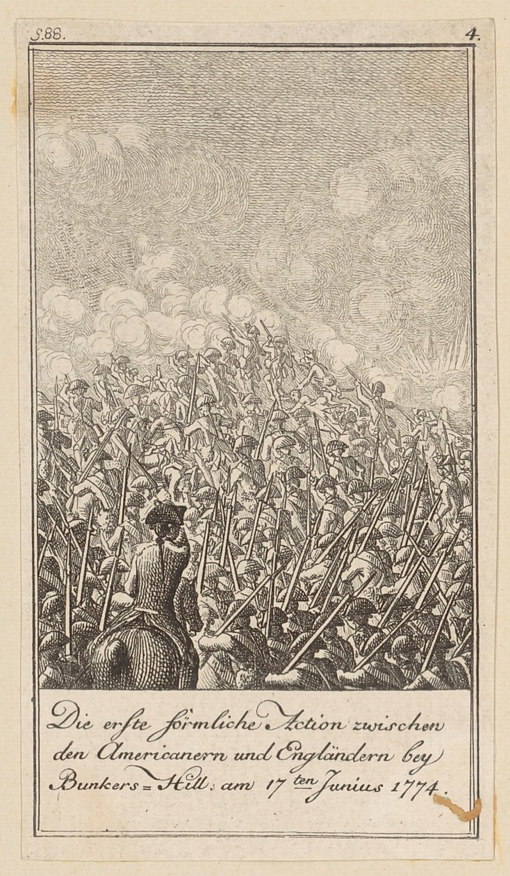 Blad 4 van de reeks bij het essay „De geschiedenis van de revolutie van Noord-Amerika“, door M. C. Sprengel. door Daniel Nikolaus Chodowiecki
