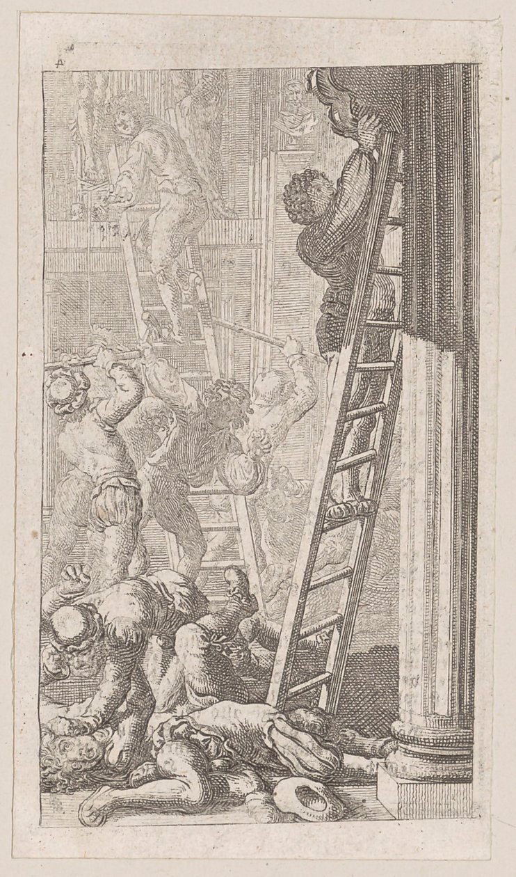 Blad 4 bij „Pruisisch-Brandenburgse staatsgeschiedenis“, tweede deel door Daniel Nikolaus Chodowiecki