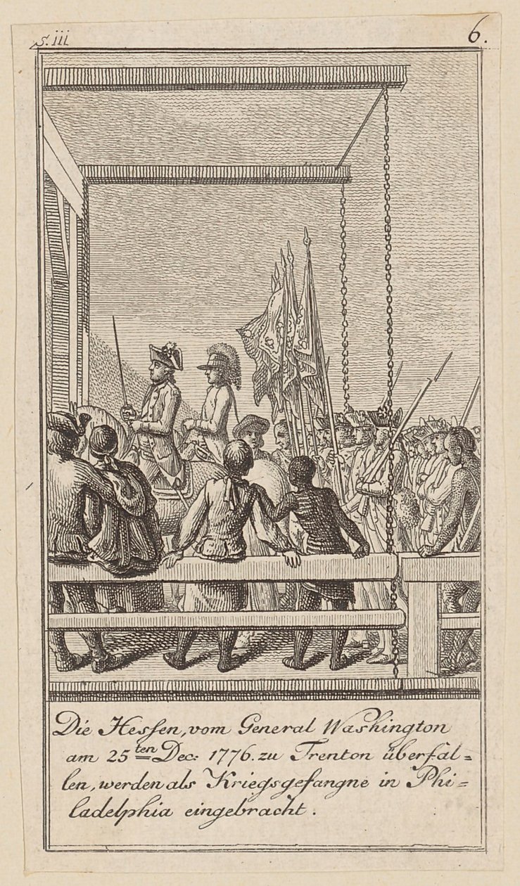 Blad 6 uit de reeks bij het essay „De geschiedenis van de revolutie van Noord-Amerika“, door M. C. Sprengel. door Daniel Nikolaus Chodowiecki