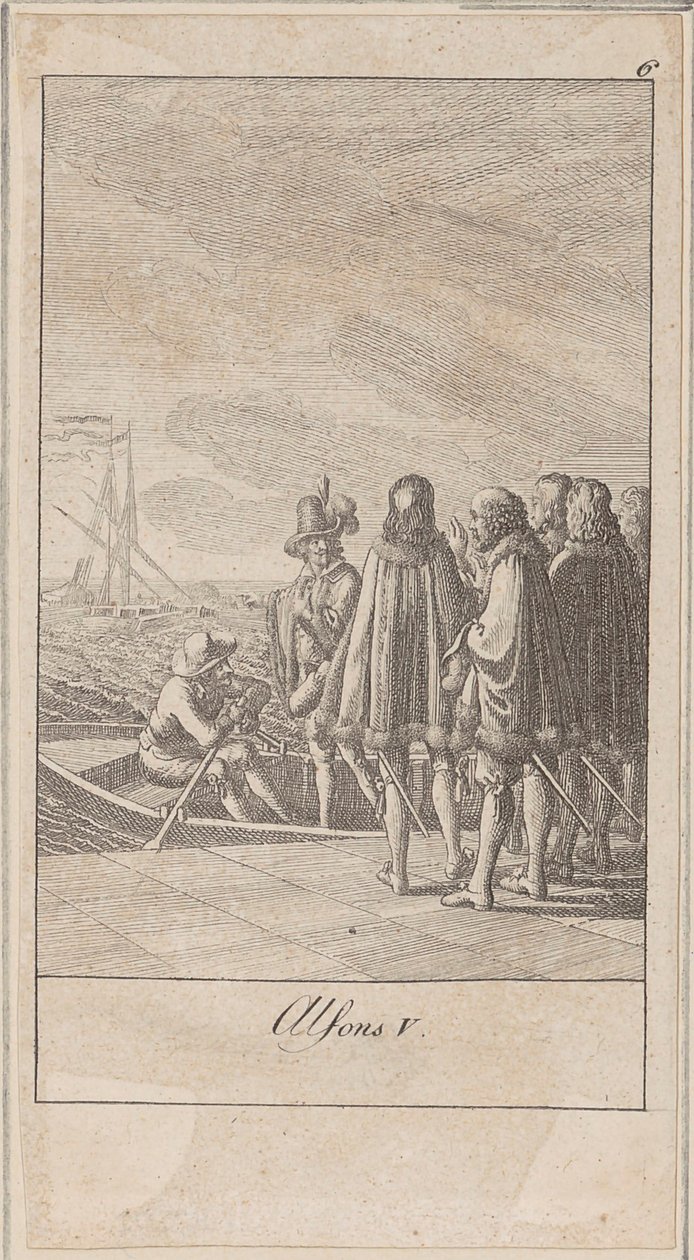 Plaat 6 bij “Oude, middeleeuwse en moderne geschiedenis” door Daniel Nikolaus Chodowiecki