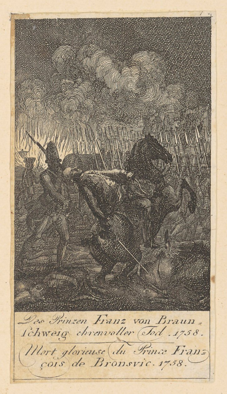 Blad 7 van ‘Brandenburgse oorlogstaferelen’ door Daniel Nikolaus Chodowiecki