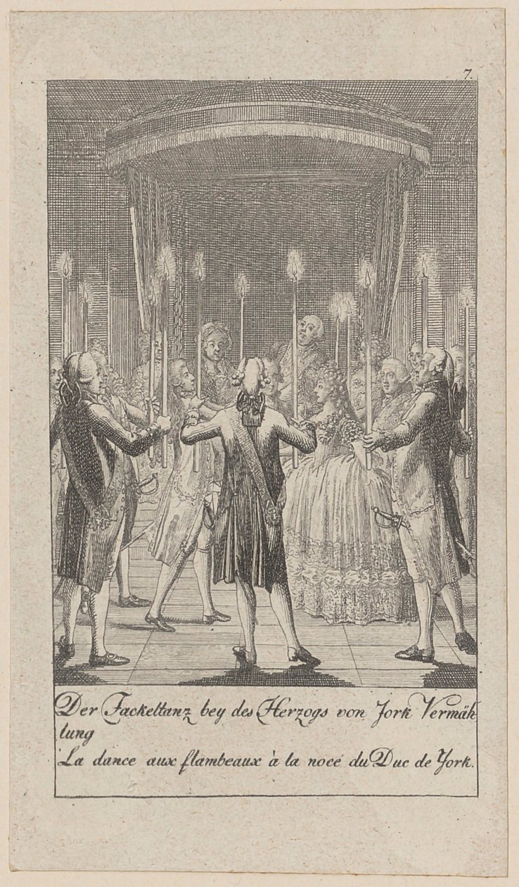 Blad 7 uit de reeks „Middeleeuwse en moderne geschiedenis” door Daniel Nikolaus Chodowiecki