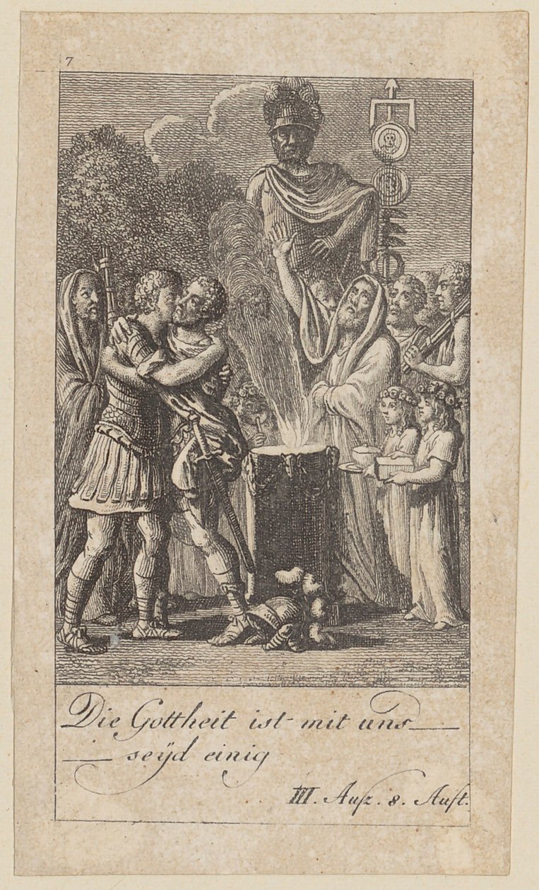 Blad 7 bij Shakespeares "Coriolanus" door Daniel Nikolaus Chodowiecki