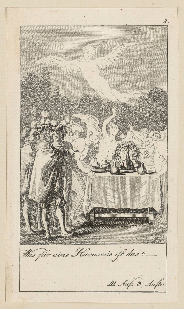 Blad 8 bij Shakespeares "De storm" door Daniel Nikolaus Chodowiecki
