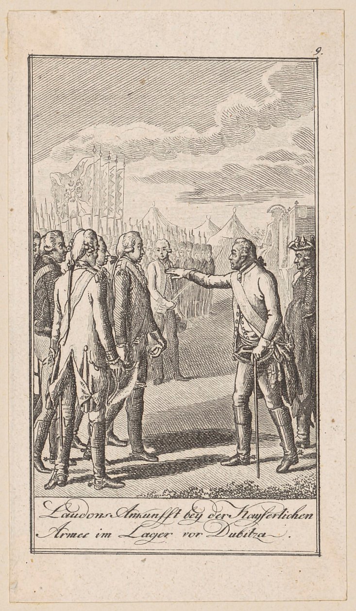 Blad 9 uit ‘Afbeeldingen uit de recente geschiedenis’ door Daniel Nikolaus Chodowiecki