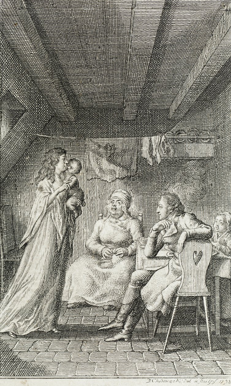 Illustratie voor „Beckers almanak voor 1799“ door Daniel Nikolaus Chodowiecki