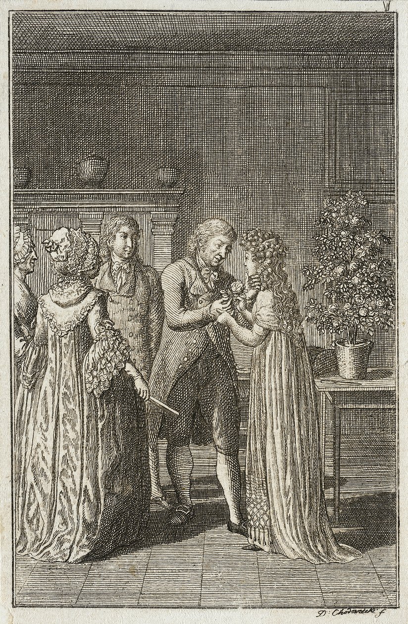 Illustratie voor „Beckers almanak voor 1800” door Daniel Nikolaus Chodowiecki