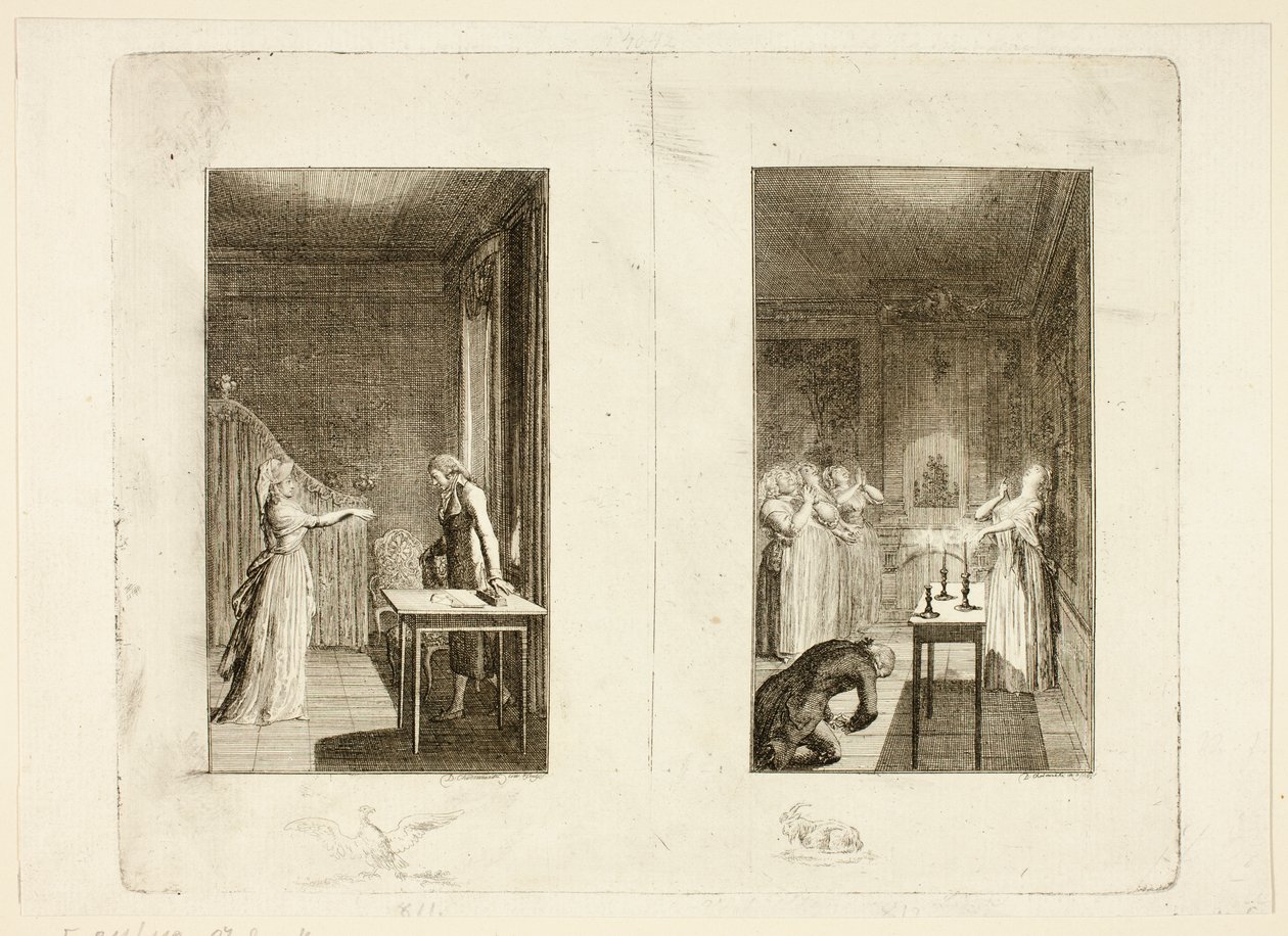 Illustratie bij Clarissa van Samuel Richardson door Daniel Nikolaus Chodowiecki
