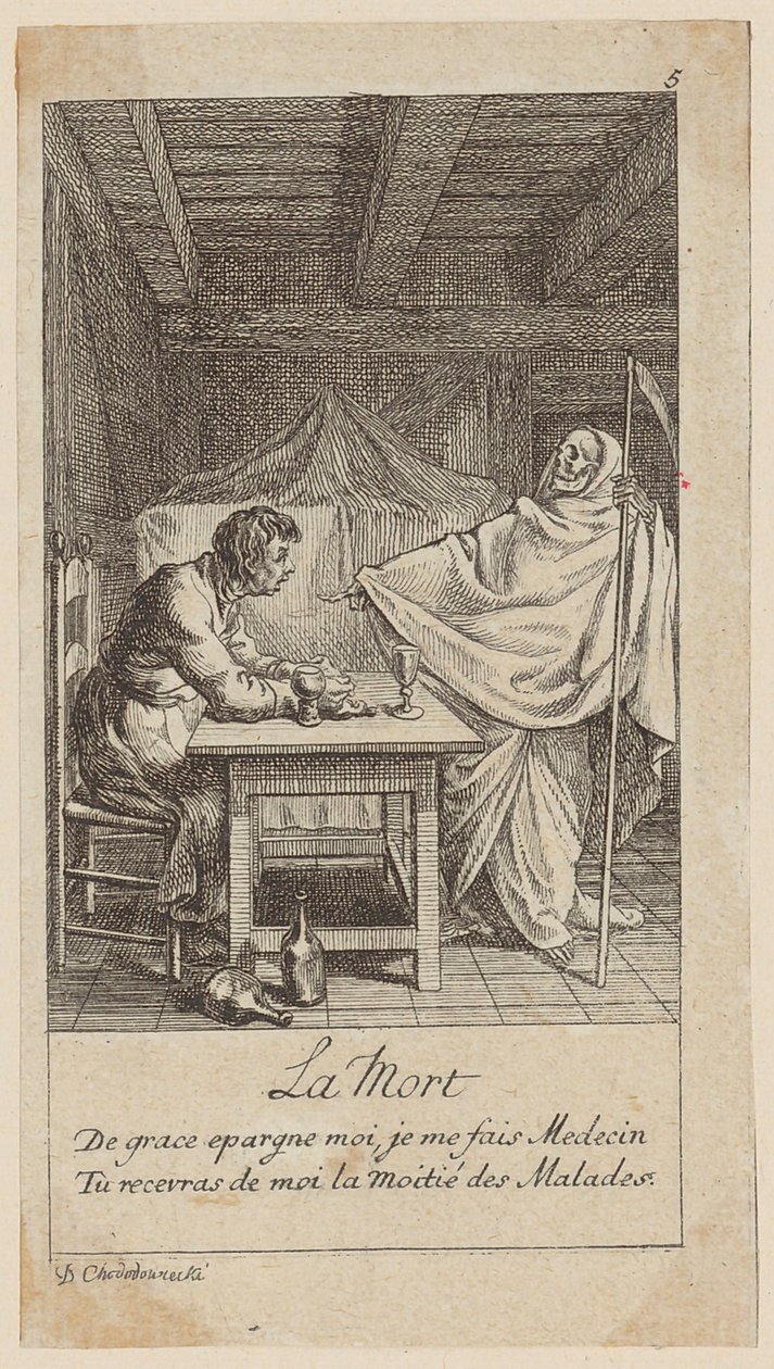 De Dood door Daniel Nikolaus Chodowiecki