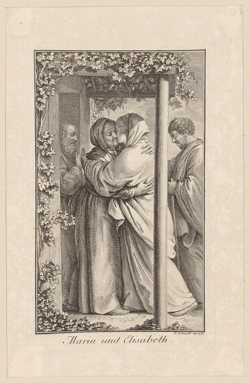 Maria en Elisabeth door Daniel Nikolaus Chodowiecki