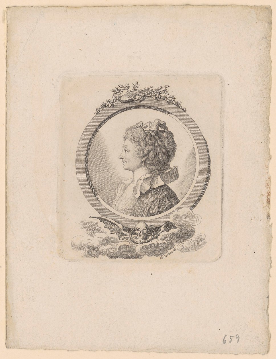 Portret van Sophie Schwarz, geboren Becker door Daniel Nikolaus Chodowiecki