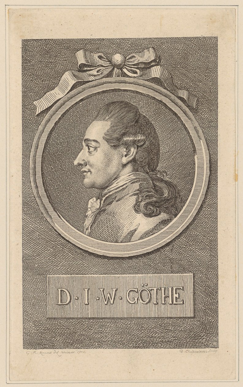 Portret van Johann Wolfgang Goethe door Daniel Nikolaus Chodowiecki